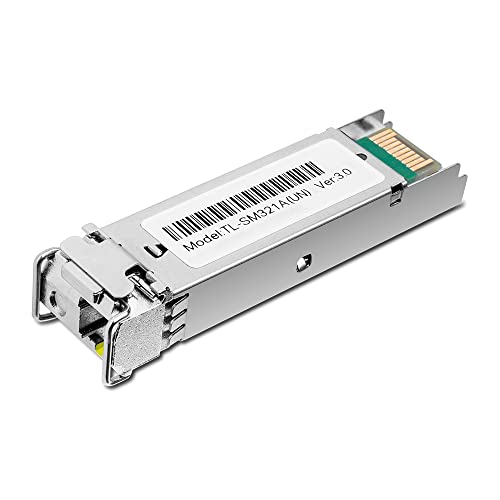 TP-Link TL-SM321A Modulo SFP Mini-GBIC Monomodale, Bidirezionale 1000 Base-BX10-D LC, Colore Argento