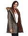 Women's Winter Thicken Coat Warm Jacket Fleece Parkas Anroaks Coats Brown L