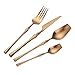 Zestawy flatware. Western Style 304 Mała Talia Titanium Western Stołowe Stek Ze Stek Ze Stek Ze Steków (Color : 4pcs)