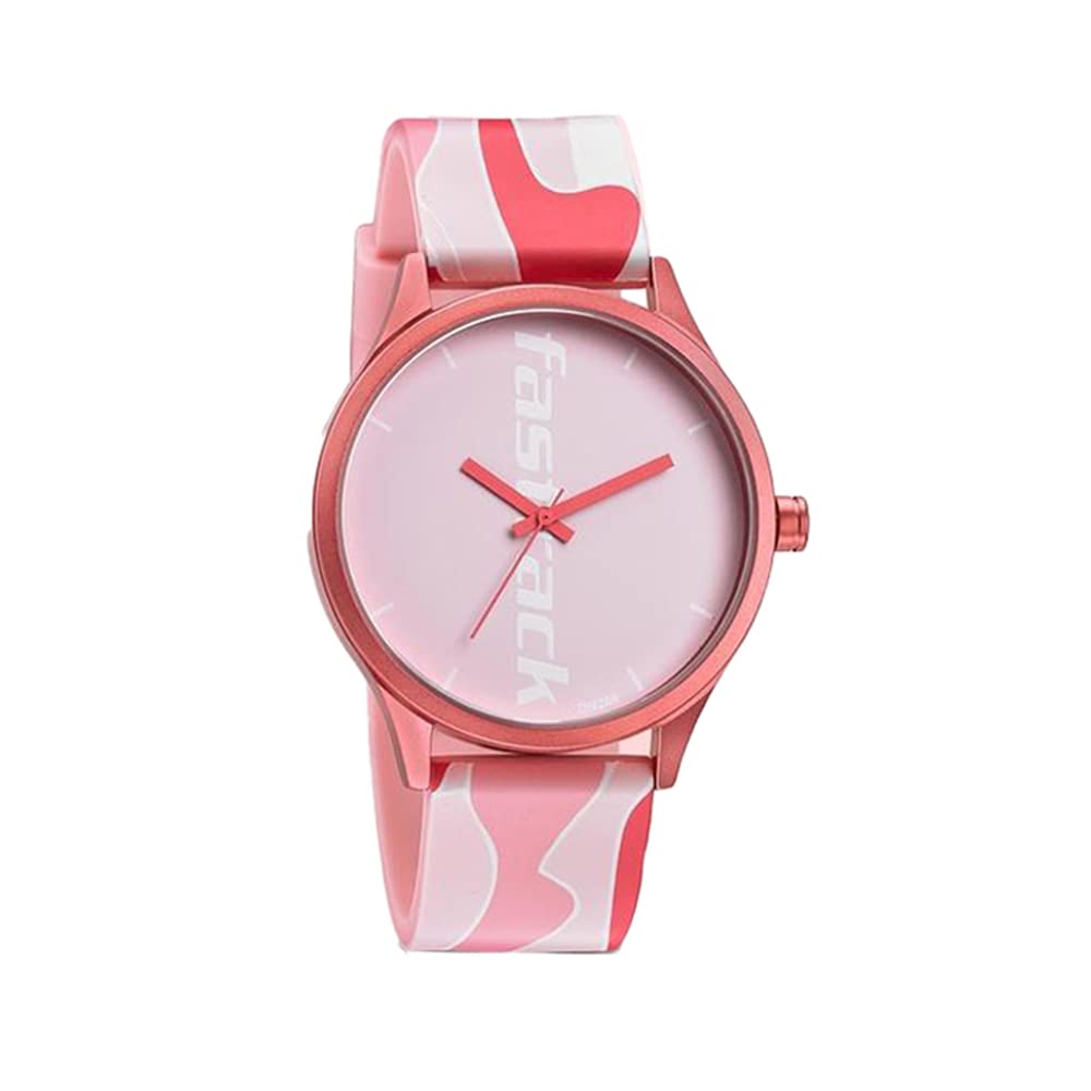 Fastrack Topicals Quartz Analog Pink Dial Silicone Strap Unisex Watch-68031AP07 (B0BD92RTYD) Amazon Price History, Amazon Price Tracker