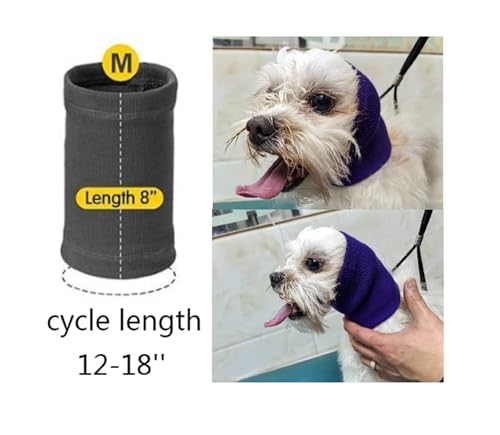 Image of Dog Ear Muffs Noise Protection, Anti Anxiety Relief Preventing Barking - Dog Ear Cover Purple M
