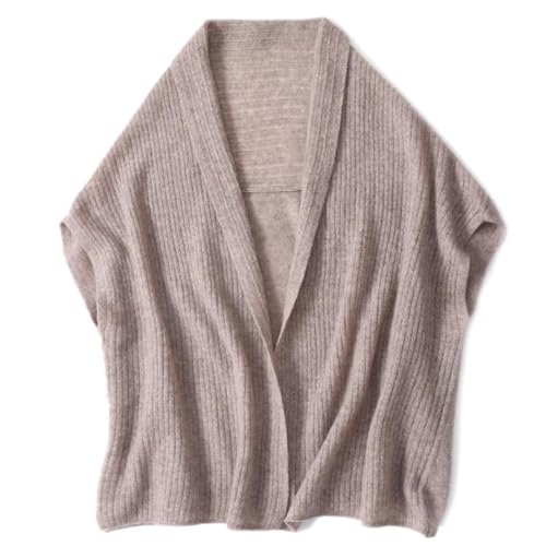Wool Knitted Lightweight Cardigan Cape Loose Poncho Shawls Women Soft Warm Cashmere Dual-Use Vest Scarf Wraps2