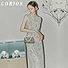 CORIOS Damen Abendtasche Marmor Clutch Bag Elegant Brauttasche Luxus Handgelenktasche Abnehmbarer Kette Handtasche Klein Tasche für Tanzparty Hochzeit Geburtstag Abendparty Grün #1