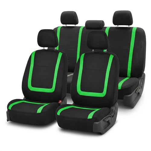 FH Group Car Seat Covers Unique Flat Cloth Full Set Automotive Seat Covers Front Set and Rear Solid Bench Green Black Seat Covers w. Gift Universal Fit Interior Accessories for Cars Trucks and SUVs FH Group Car Seat Covers Unique Flat Cloth Full Set Automotive Seat Covers Front Set and Rear Solid Bench Green Black Seat Covers w. Gift Universal Fit Interior Accessories for Cars Trucks and SUVs