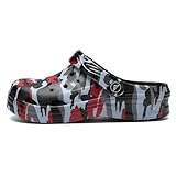 Ballaza Boys Girls Clogs Size 4 Little Kid Garden Clogs zuecos para niños Childern Gardening Beach Sandals Youth Shower Clog & Mules Camo Red
