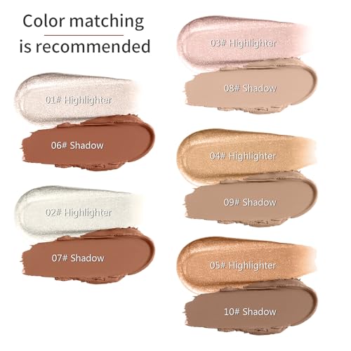 Contour Stick, Waterproof Cream Bronzer Stick Milti-Use Bronzer, Smooth Texture Matte Finish Natural Look Contour Wand, Contouring & Highlighting Cream Contour Makeup Stick For Face Neck Body (08) - Image 7