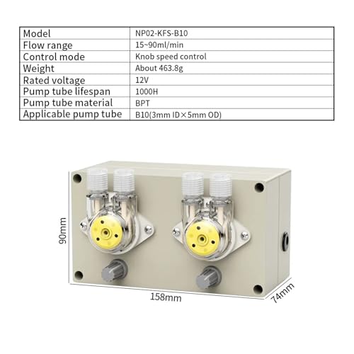 Bomba dosificadora ajustable de 12V CC para laboratorio e industria 7