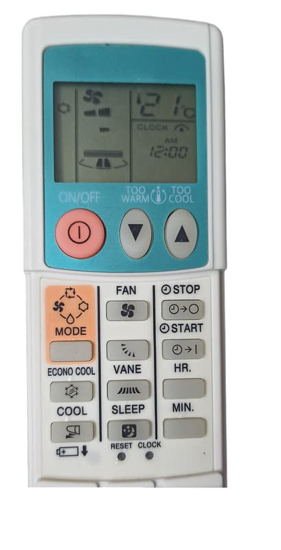 Image of Ehop E12784426 Compatible Remote Control for Mitsubishi AC MSH-GA50VB MSH-GA60VB MSC-GA20VB MSC-GA25VB MSC-GA35VB VE56