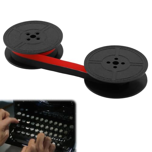 Farbband Schreibmaschine, Schreibmaschinen für DIN 2103 32755, Doppel Spule Schreibmaschine Farbband Mechanisch, Klare und Präzise Druckergebnisse, Schwarz/Rot