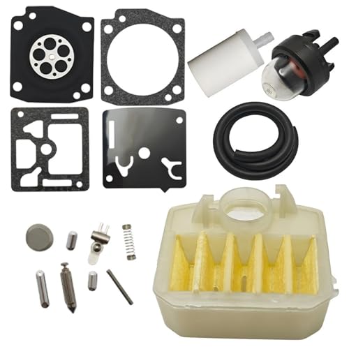 Kit réparation carburateur 537024002 contre les problèmes de démarrage tronçonneuse 353