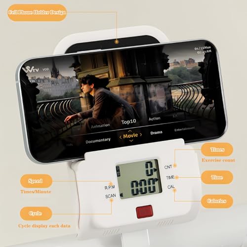 Machine d'escalade verticale pliante avec écran LCD et support de téléphone - 3