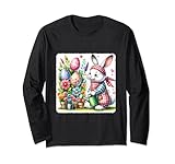 Bandana Easter Rabbit Tending Flower Garden Treats