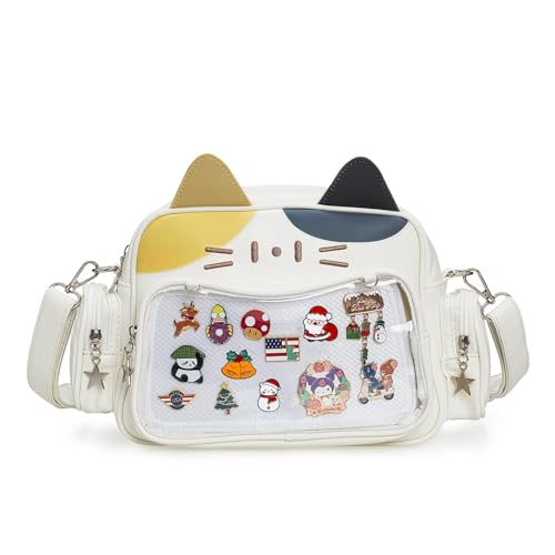 Kawaii Cat Ita Bag Crossbody Shoulder Backpack With Insert Pin Display