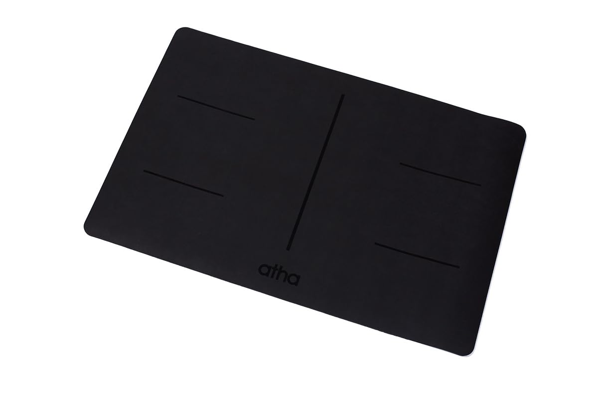 atha PRO X Yoga Pad 5.2 mm – Almohadilla de Yoga Antideslizante para Rodillas y Codos – Soporte Extra y Amortiguación para Posturas Exigentes – Negro
