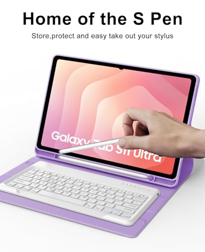 Image of Keyboard Case for Samsung Galaxy Tab S11 Ultra 14.6 Inch 2025, Galaxy Tablet S11 Ultra Case Keyboard with S Pen Holder, Magnetic Detachable Bluetooth Keypad for Samsung Tab 14.6'' SM-X930 /X936B