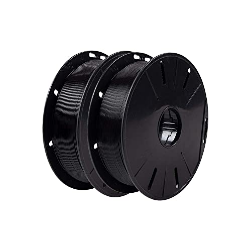 Image of Tesseract Premium PLA + 1.75mm 3D Printing Filament | Dimensional Accuracy + /- 0.03mm | Compatible with Most FDM Printers | 1 KG 3D Printer Filament - PLA Black (Quantity 2)