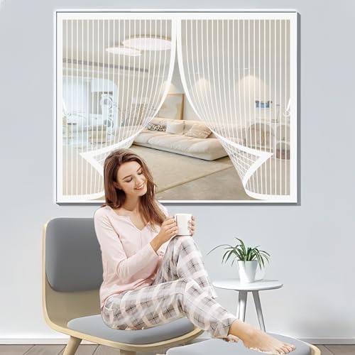 Moustiquaire magnétique premium blanche en maille ultra-fine