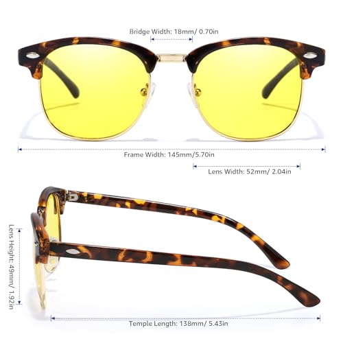 Xfeel Night Driving Glasses for Men Women Anti Glare Night Vision Glasses with Polarized Yellow Lens for Night4