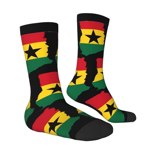Ghana Terrain Map Socks For Women Men Athletic Cushion Crew Socks Hiking Running Wicking Socks3