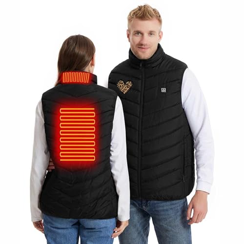 2025 Upgraded Heated Vest Women Men Heated Body Warmer 3 Adjustable Temperature Electric Heated Down Gilet Waistcoat