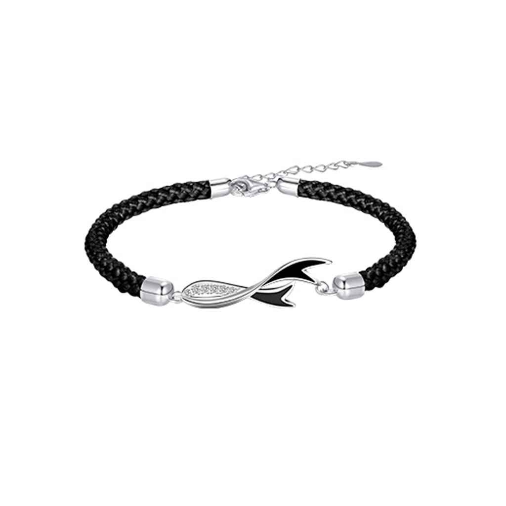 Bracelets de couple ajustables en argent contre la distance