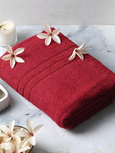 Image of Monte Carlo Red Solid 340 GSM FS 1 Car Towel (Width 90 CM X Length 180 CM) 3
