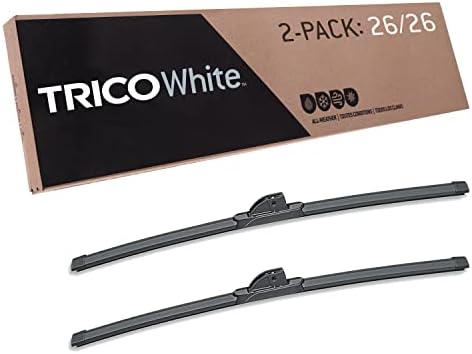 TRICO White® 26 Inch Pack of 2 Extreme Weather Winter Automotive Replacement Windshield Wiper Blades for My Car (35-2626), Easy DIY Install & Superior Road Visibility