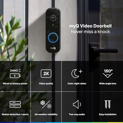 Chamberlain myQ Video Doorbell angled view