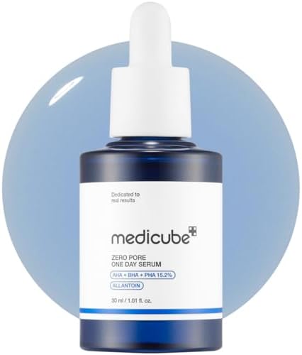 Medicube Zero Pore One-day Serum 1.01 fl.oz - Overnight Resurfacing Serum with Pore Tightening Complex - 15.2% AHA+BHA+PHA & 2% Niacinamide - 10.8% reduction in pore appearance after one day of use