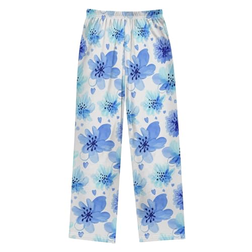 J JOYSAY Watercolor Floral Heart Pajamas Pants Soft Long Pajama Bottoms Lounge Sleep Pants Size S-XL2