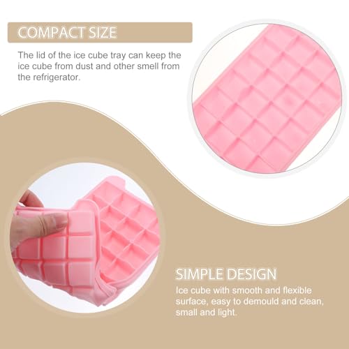 Molde para cubitos de hielo silicona rosado 3 pcs miniatura 6