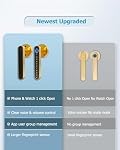 Poignée d'empreinte digitale Serrure de porte intelligente Serrures de porte eLinkSmart Knob de porte d'entrée sans clé numérique Bluetooth App Knoob Lock pour chambre Gold