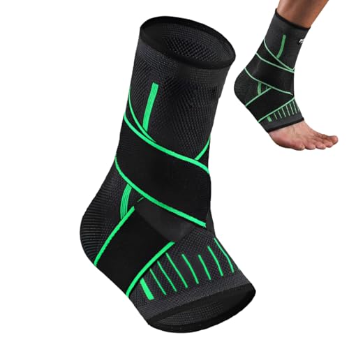 NHQZ Fascia Caviglia Distorsione,Tutore Caviglia per Stabilizzare e Prevenire Distorsioni, Supporto e Compressione per Infortuni alla Caviglia,Regolabile, per Piedi sinistro e destro（L）