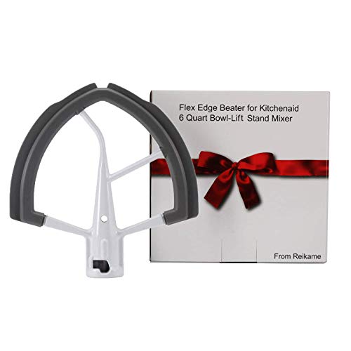 Flex Edge Beater for Kitchen Aid Mixer 6 Quart Bowl-Lift Stand Mixer Bowls, Flat Beater Blade with Flexible Silicone Edges Bowl Scraper
