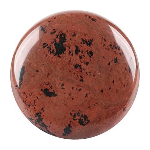 mookaitedecor Natural Mahogany Obsidian Palm Stone Cover