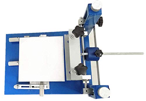 CGOLDENWALL Precision Manual Stencil Printer Screen Printing Table SMT Solder Paste Print Table Screen Printer Printing Machine (120 x 120mm/4.7 x 4.7 inches)