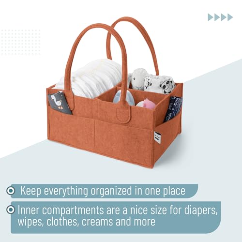 image for Mr. Pen- Baby Diaper Caddy Organizer, Rustic Warmth, Baby Caddy Organi