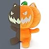 Cute halloween pumpkin head plush toy glow in the dark super soft pumpkin doll for halloween decoration and gift  urban country home decor
