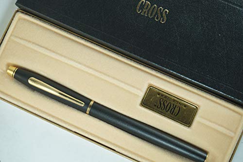 Bolígrafo rollerball Cross Century negro mate con oro 23K miniatura 2
