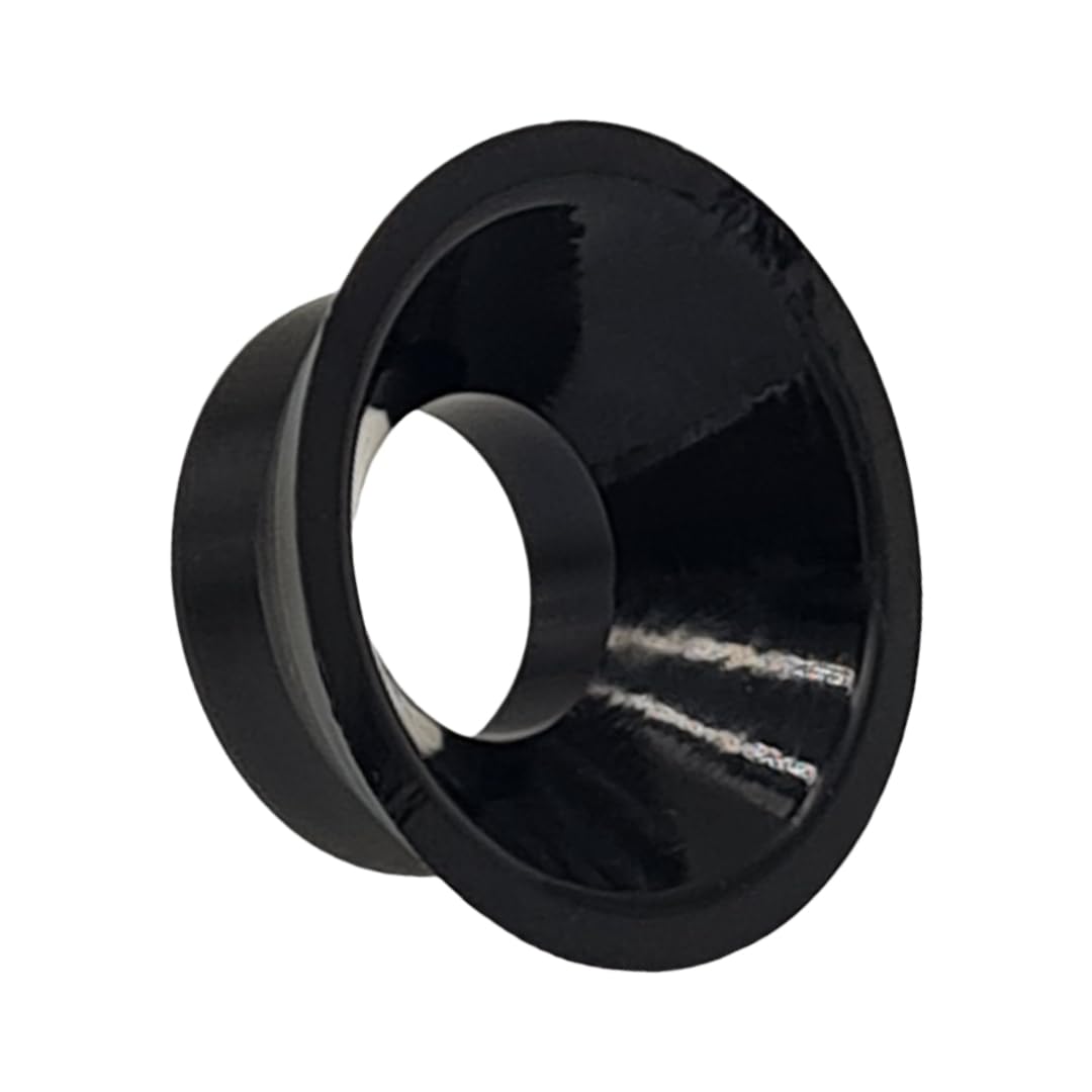 Arandelas ensanchadas de plástico, aislantes y antioxidantes, para fijación en superficies delicadas y cristales, utilizadas en los campos de pádel - M8 x 10 - Negro - 50 unidades Plastic Hardware