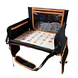 Be Oshare チャイルドシート ベビートレイ キッズトレイ 子供デスク 子供トレイ タブレットホルダー＆収納ポケット 折りたたみ式 ドライブ 長距離移動 タブレットスタンド お絵かき お食事用 車子供机 ベビーカー対応 持ち運びやすい 日本販売店 日本語取扱説明書付き アルファベット表付き