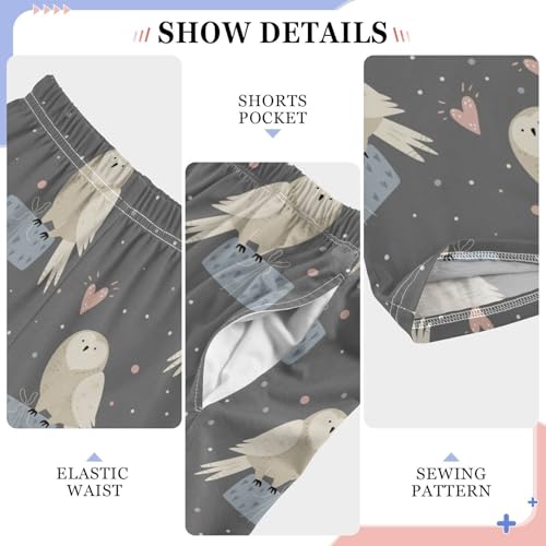 Owl and Gifts Love Boys Long Pants Soft Trousers Elastic Waist Kids Lounge Bottoms with Pockets S-XL4