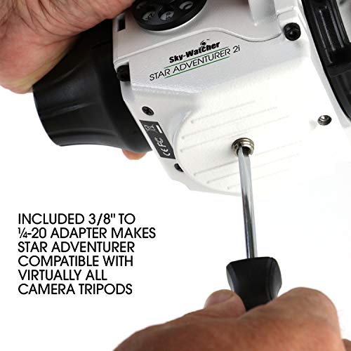 41kp 2aPYGL Sky-Watcher Star Adventurer 2i Pro Pack – Motorized DSLR Night Sky Tracker Equatorial Mount for Portable Nightscapes, Time-Lapse and Panoramas – Wi-Fi App Camera Control – Long Exposure (S20512) - Image 6