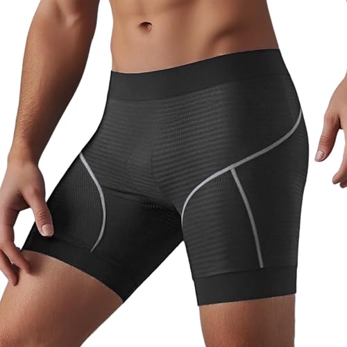 Pantalones cortos de compresión para hombre, de secado rápido, transpirables, para hombre, con bolsillo para el móvil, de secado rápido, transpirables, ropa interior funcional corta, gris, M