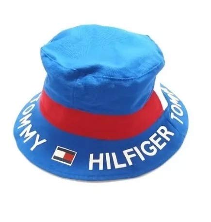 Chapeu Bone Bucket Pescador Tommy Dupla Face (Azul celete)