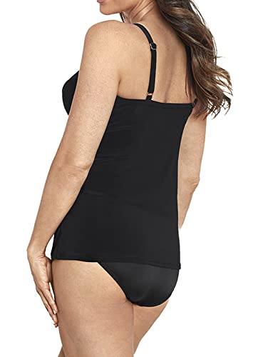 Miraclesuit Women's Swimwear Love Knot Sweetheart Neckline Underwire Bra Tankini Bathing Suit Top, Black, 143