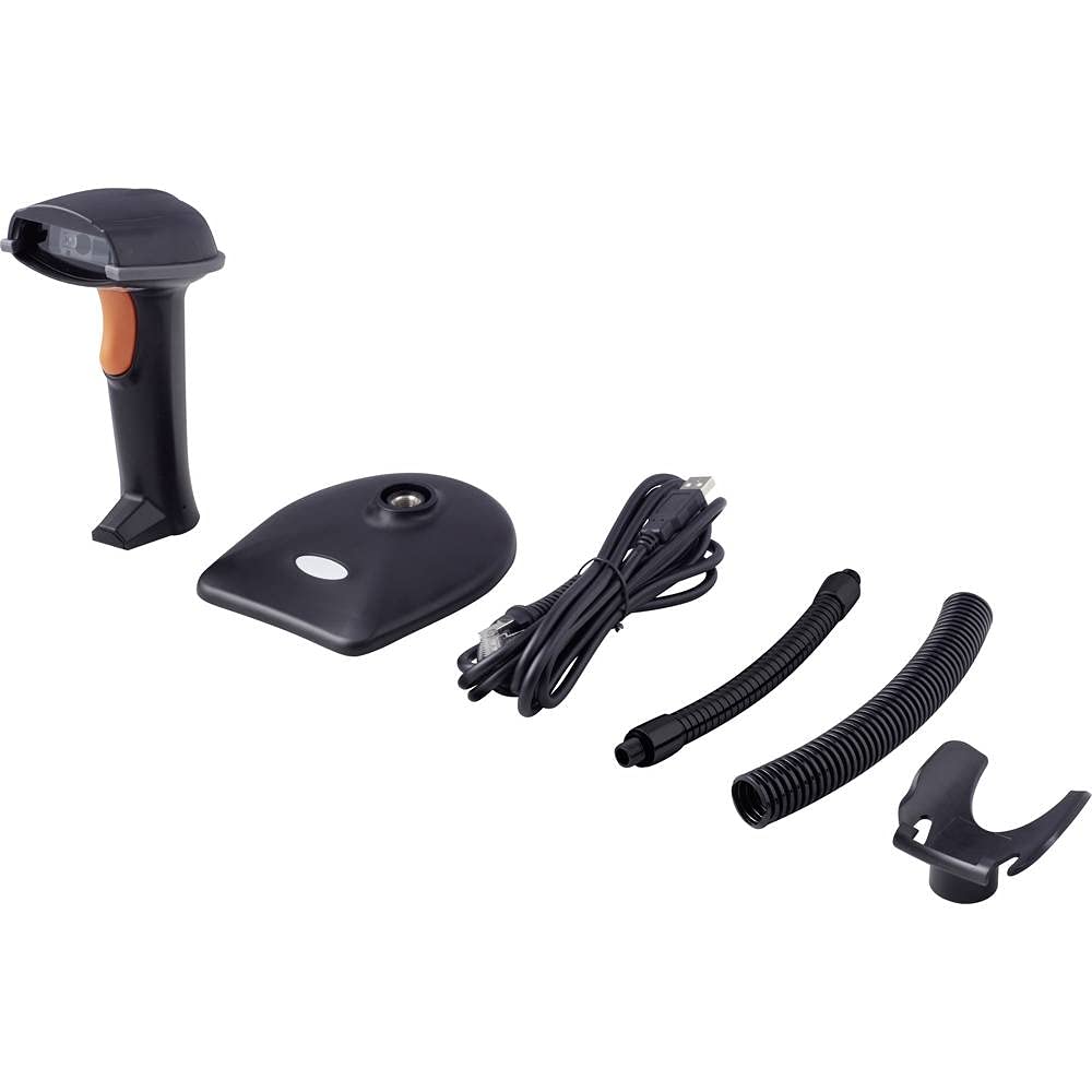 Renkforce Scanner di codici a barre 2D Cavo 1D, Laser 2D Nero Scanner manuale USB