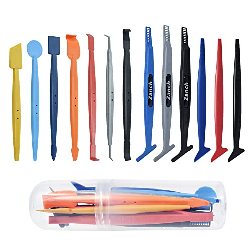 Zanch Vinyl Wrap Tool Kit 13 In 1 Flexible Magnetic Micro Stick Squeegee Car Wrap Kit Corner Squeegee Curves Slot Vinyl Wrap Tools For Car Wrapping,Vinyl Wraps Application,Tucking Tools,Window Tinting #TOP13
