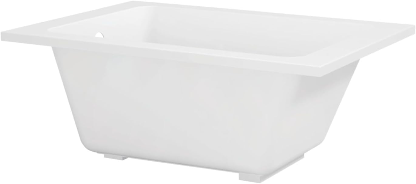 Kingston Brass VTPN483219T 48-Inch Acrylic Drop-In Tub, Glossy White