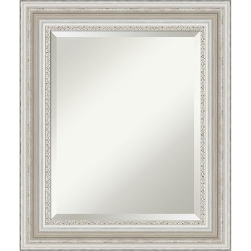 Image of Framed Vanity Mirror | Bathroom Mirrors for Wall | Parlor Silver Mirror | Wall Mounted Mirror | Small Mirror | 25.50 x 21.50